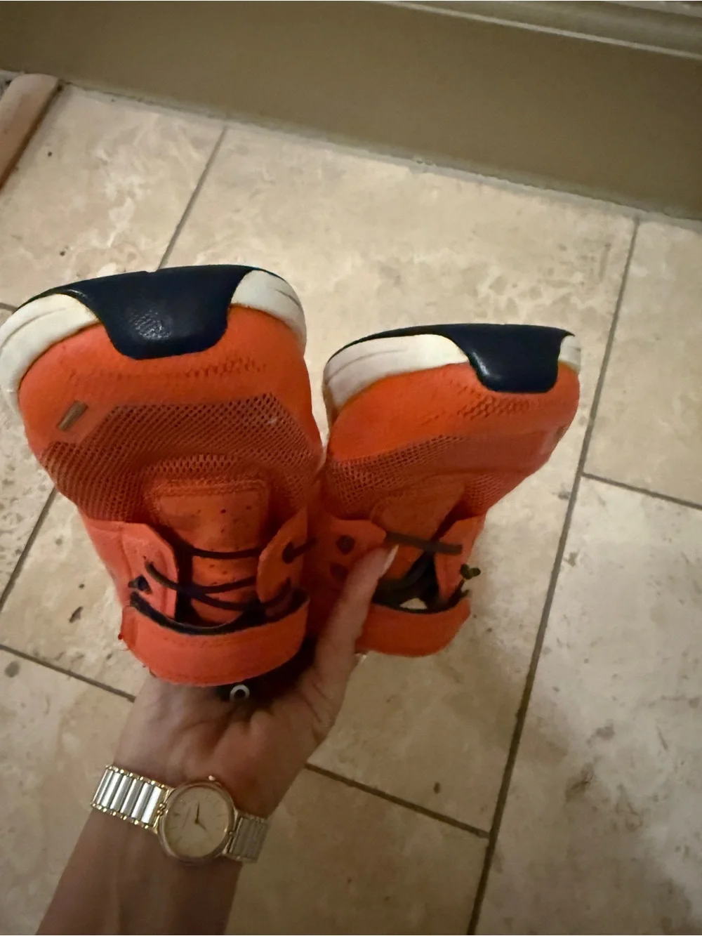 On Kids Orange Running Shoes Hook & Loop Sneakers US 1.5